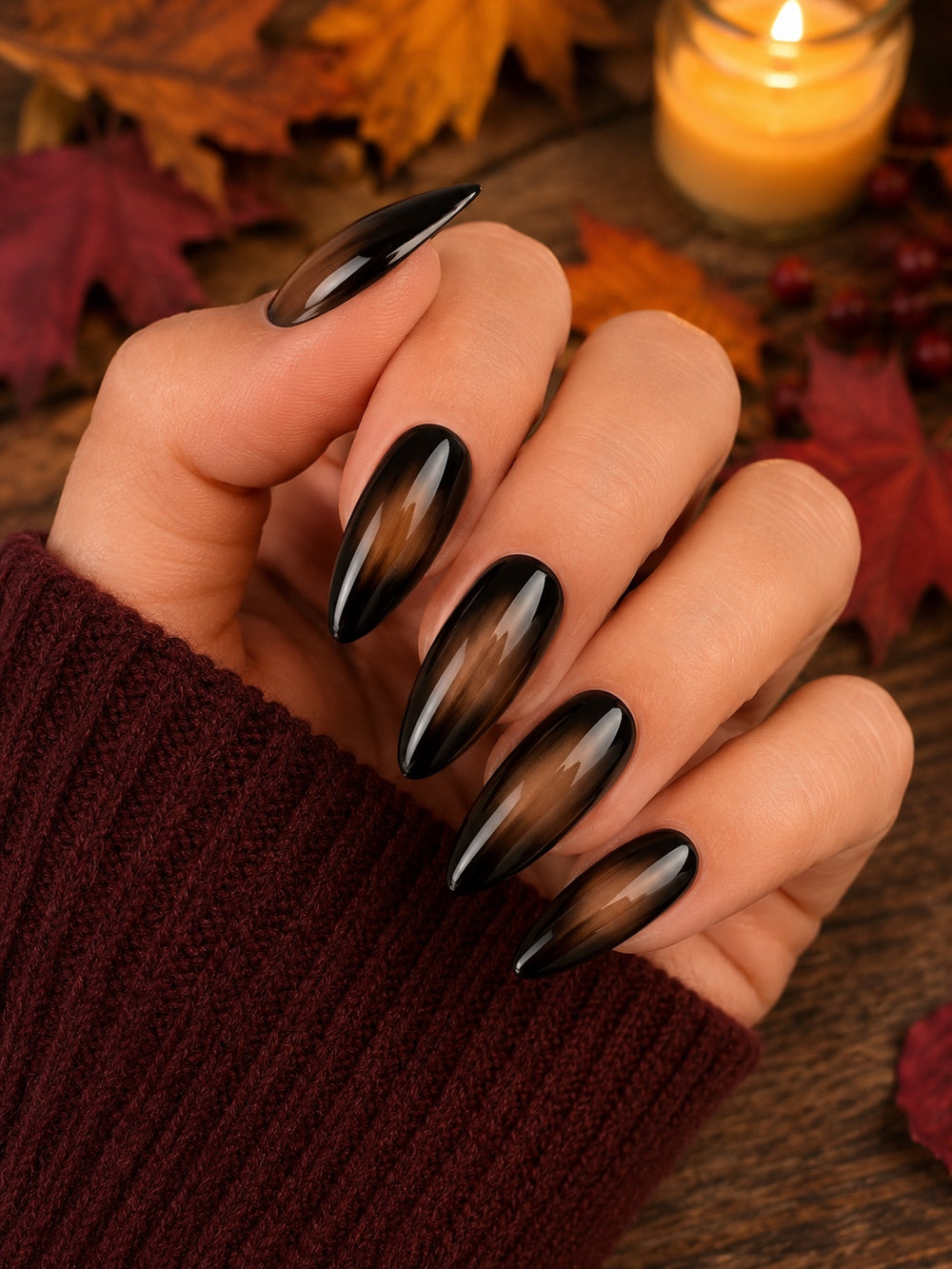 Brown Smudge Ombre- Almond