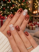 Crimson Cross 3D Glitter Handmade