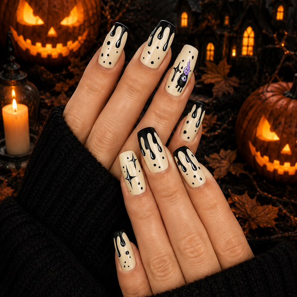 Halloween White with Bats