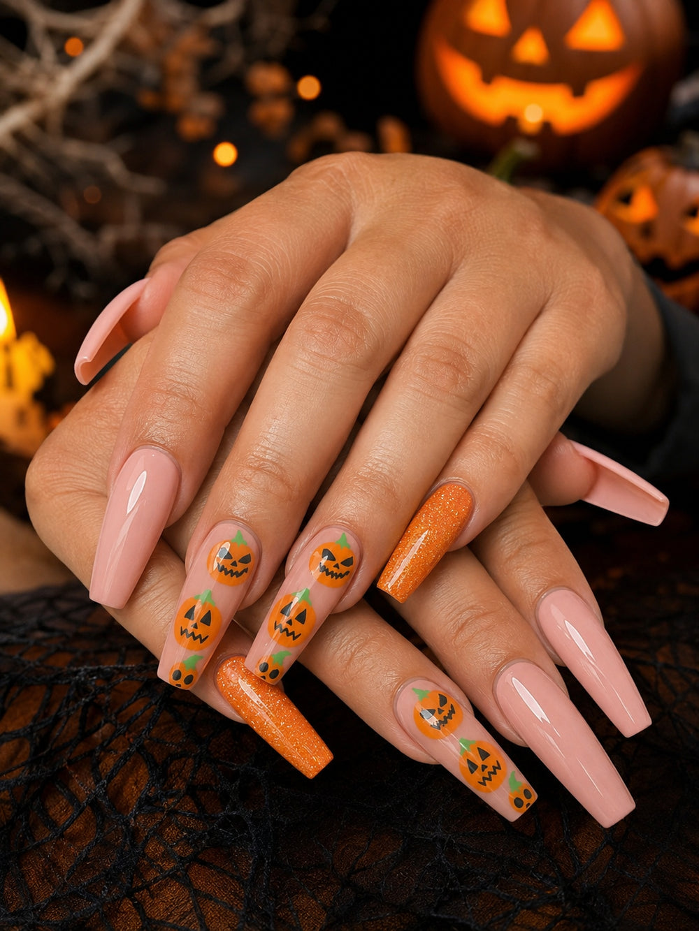 Halloween Orange Pumpkin Glitter