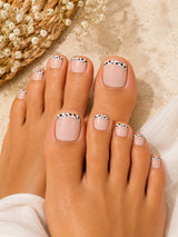 Leopard French Toenails