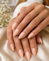 Solid Cream Almond Nails