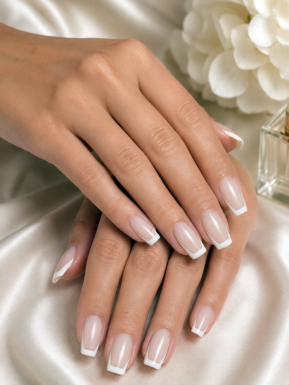 Modern White French with Natural Nail