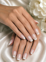 Modern White French with Natural Nail