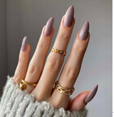 Dark Lavender Almond Nails