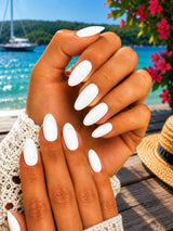 White Solid Almond Glossy