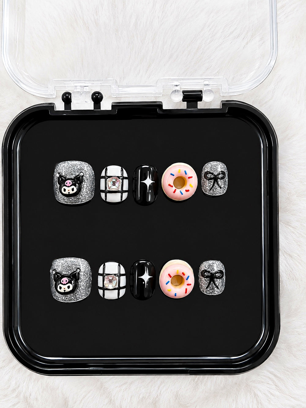 Kuromi & Donuts Children's Press-On Nails –