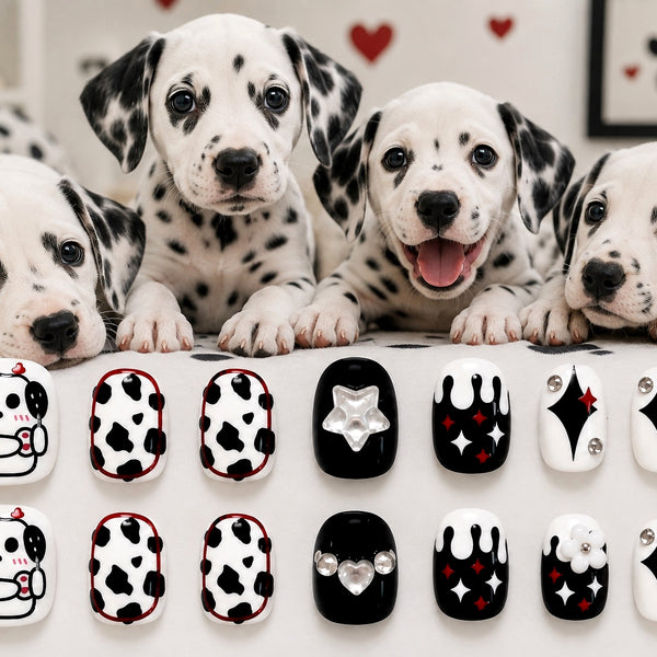 Dalmatian Print Children's Press-On Nails – 24 Set