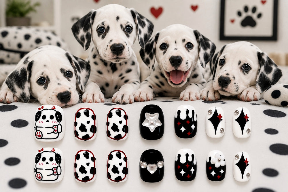 Dalmatian Print Children's Press-On Nails – 24 Set