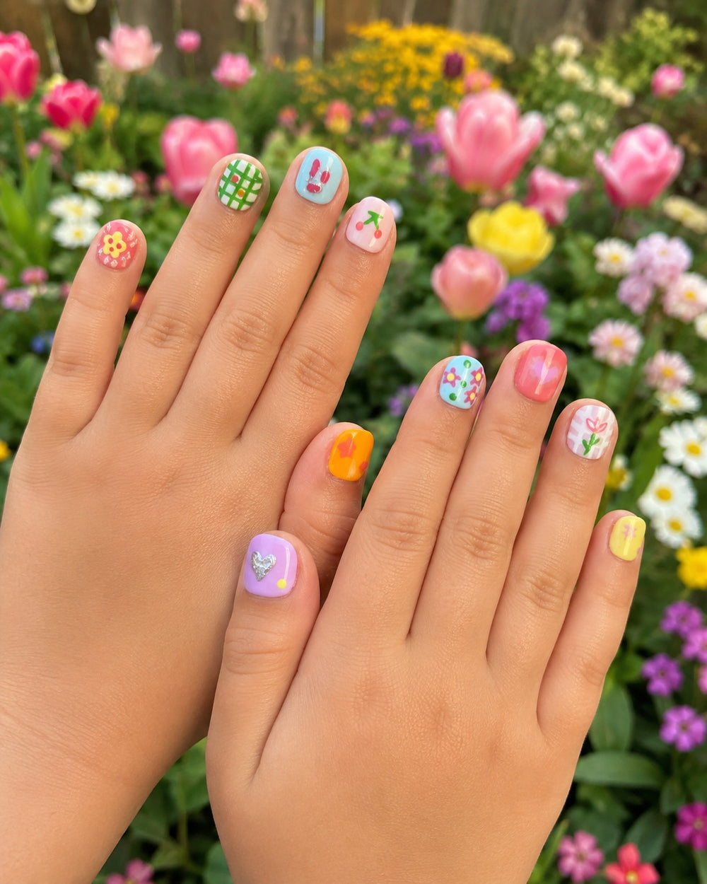 Spring Floral Children's Nails